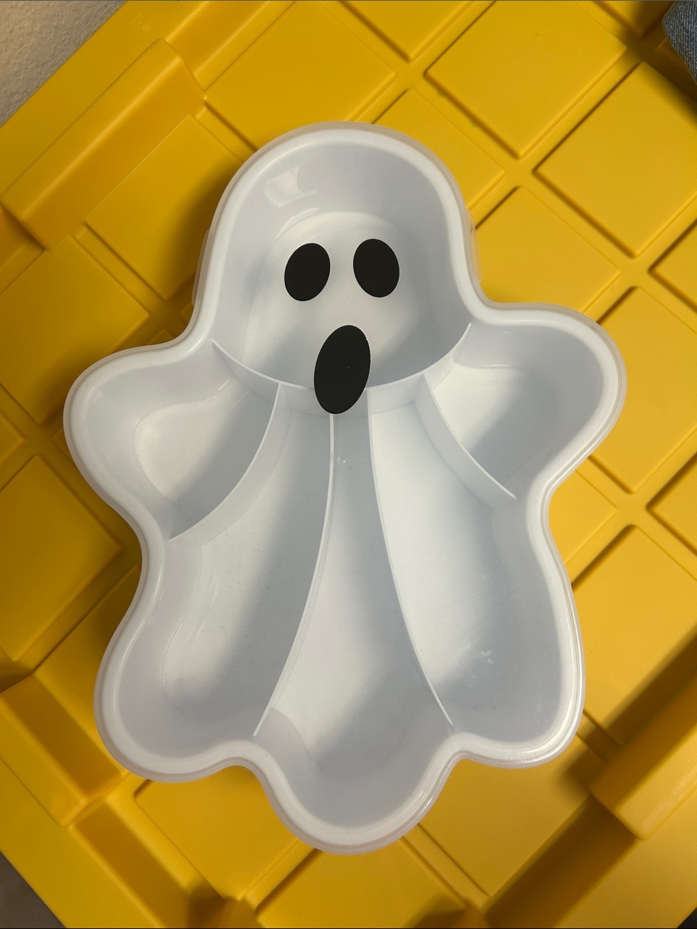 Ghost-Shaped Snack Tray - White Halloween Party Platter
